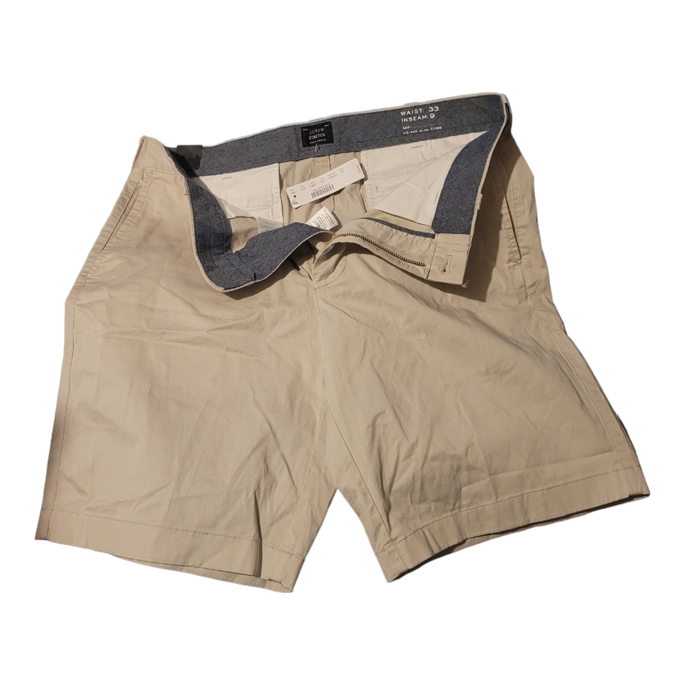 J Crew Stretch Chino Shorts Men's Size 33x9 Style C8937 Golf Casual